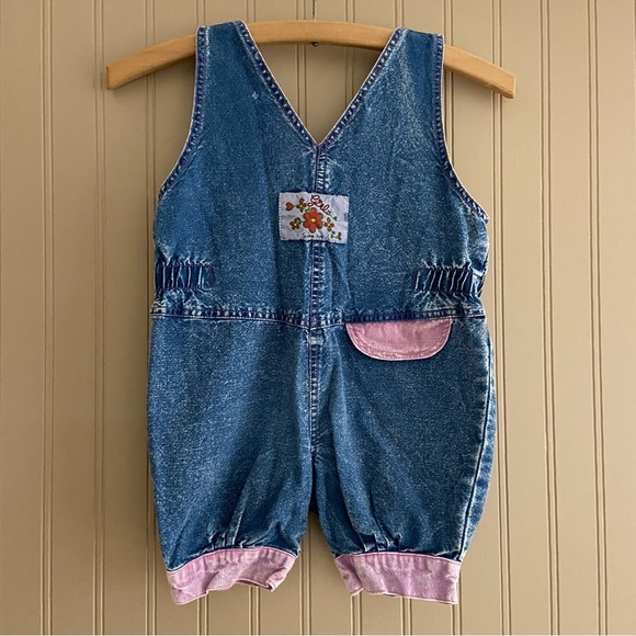 Vintage 80s/90s Acid Wash Toddler Romper Size 2 - Picture 5 of 8